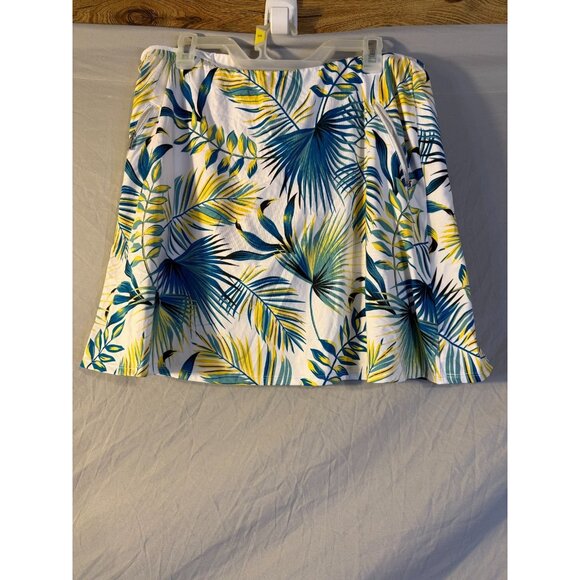 Tail Dresses & Skirts - Tail Tropical Athletic Skirt Skort Short Mini White Green Womens Size XL Stretch